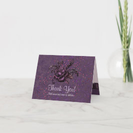Dark Romance Wedding - Vielen Dank Dankeskarte