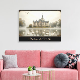 Dark Romantic Château de Vizille Castle Abend Leinwanddruck