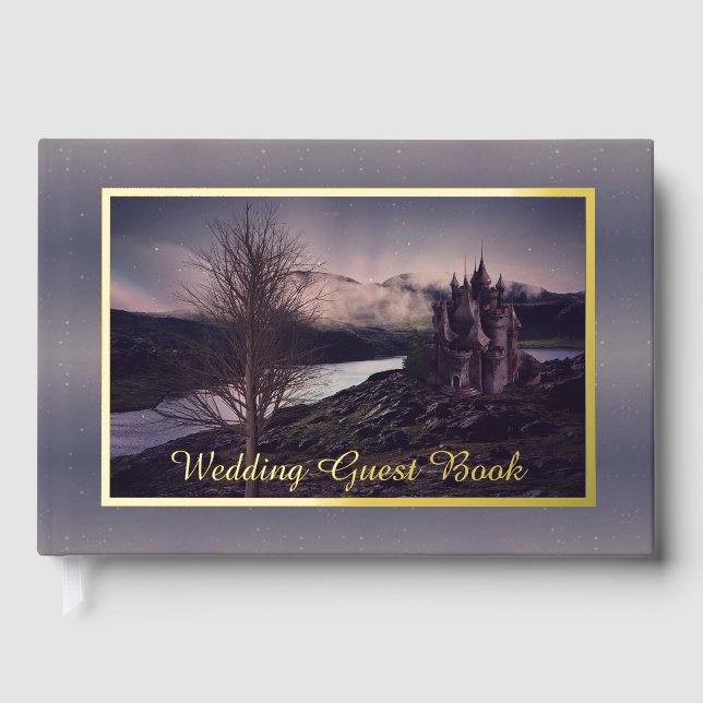 Dark Romantic Gothic Castle Wedding Gästebuch (Vorderseite)