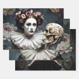 Dark Romantic Gothic Design Geschenkpapier Set