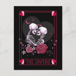 Dark Romantic Valloween Valentine Postkarte