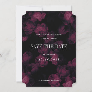 Dark Rose Garden Speichern Sie die Datumskarten Save The Date