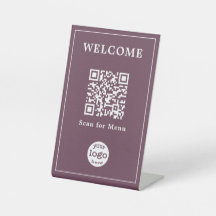 Dark Rose Pink Restaurant Café Menü QR-Logo