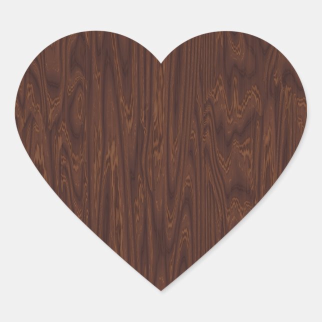 Dark Rosewood Herz-Aufkleber (Vorderseite)