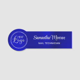 Dark Royal Blue Ombre Ihr Business-Logo Namensschild