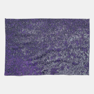 Dark Royal Lila Rusted Metal Textur Abstrakt Geschirrtuch