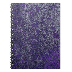 Dark Royal Lila Rusted Metal Textur Abstrakt Notizblock