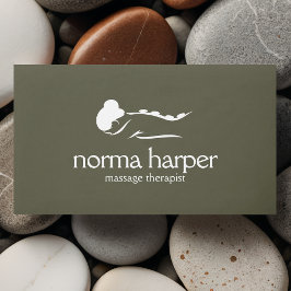DARK SAGE Stone Massage Therapie Wellness Day Well Visitenkarte