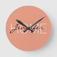 Dark salmon color home monogram