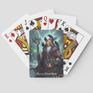 Dark Santa of Shadows - Gotisches Weihnachtsskelet Spielkarten