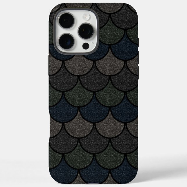 Dark Scalloped Dragon Scuster iPhone 16 Pro Max Hülle (Rückseite)