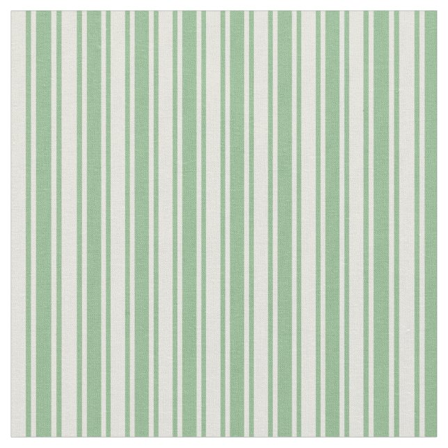 Dark Sea Green & Beige Lines Muster Stoff (Nahaufnahme)