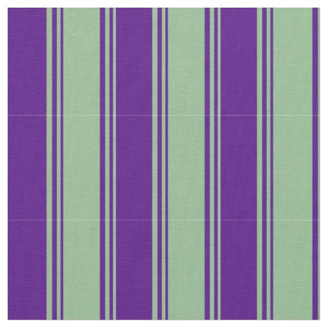 Dark Sea Green und Indigo Lines Muster Stoff (Nahaufnahme)