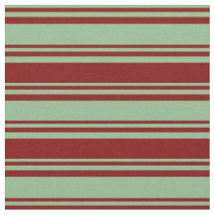 Dark Sea Green und Maroon Muster Stoff