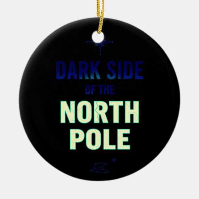 Dark Side of the North Pole | Funny Goth Christmas Keramik Ornament (Vorne)