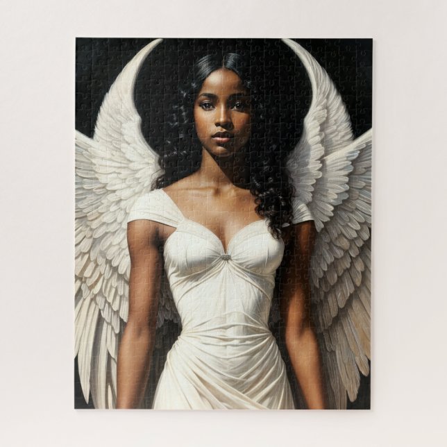 Dark Skin Black Girl Angel Angelcore (Vertikal)