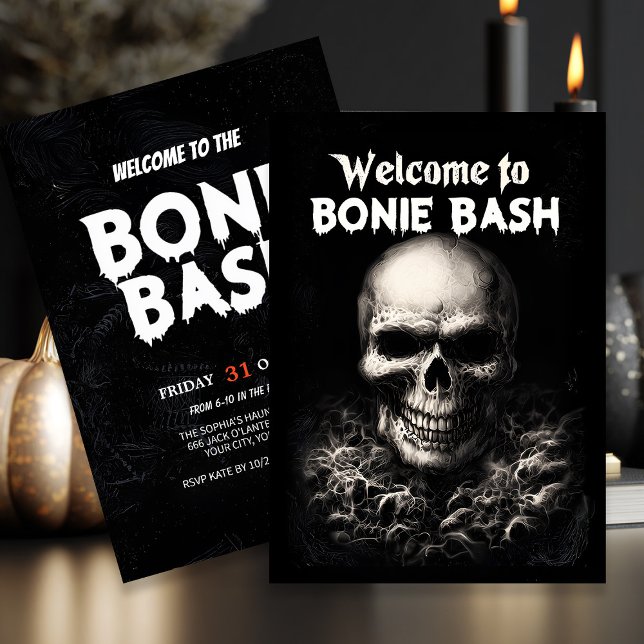 Dark Skull Themed Halloween Einladung (Von Creator hochgeladen)