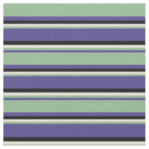 Dark Slate Blue, Dark Sea Green, Beige & Black Stoff