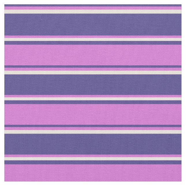 Dark Slate Blue, Orchid & Beige Farbmuster Stoff (Nahaufnahme)