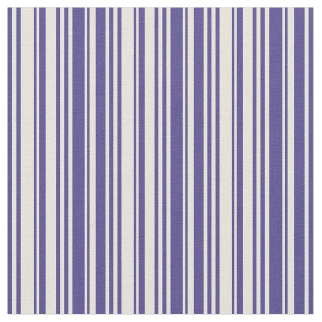 Dark Slate Blue und Beige Muster Stoff (Nahaufnahme)