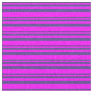 Dark Slate Blue und Fuchsia farbige Linien Stoff
