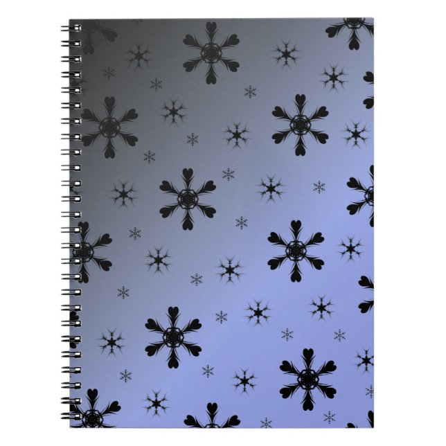 Dark Snowflakes Notebook Notizblock (Vorderseite)