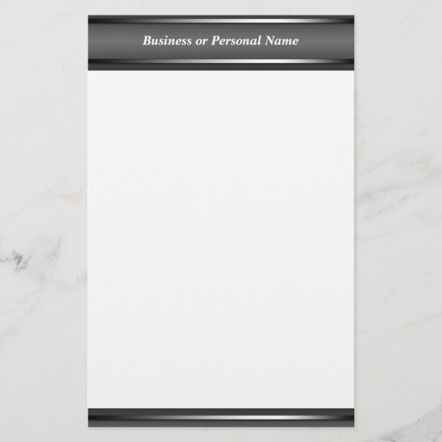Dark Sophisticy Gray Schreibwaren Briefpapier (Vorderseite)