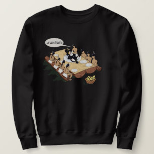 Dark Spaß Native American Erntedank Cartoon Sweatshirt