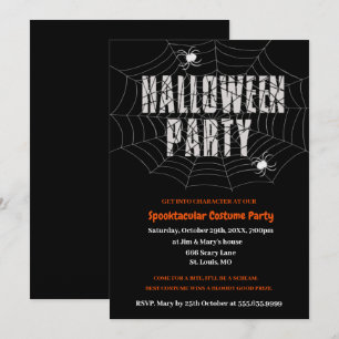 Dark Spiderweb Halloween-Party Einladung