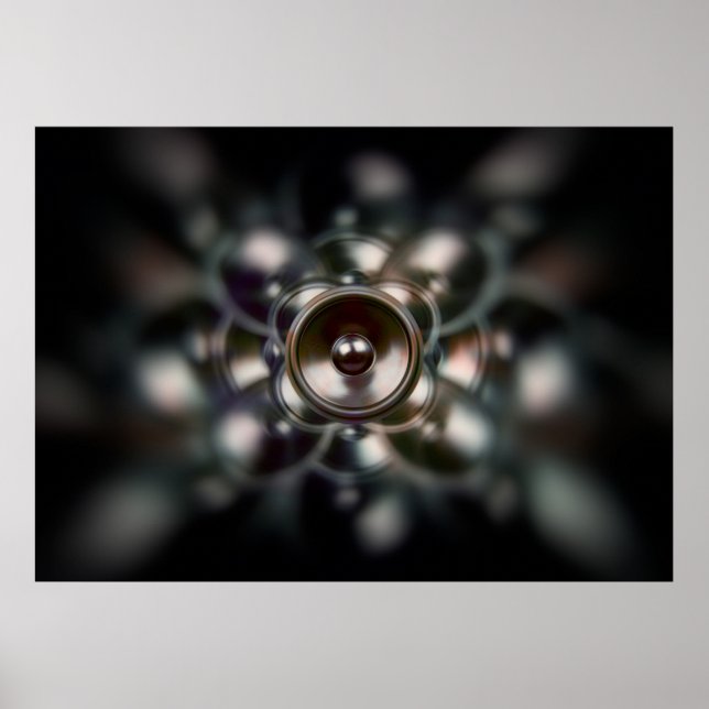 Dark Spinning Music Lautsprecher Poster (Vorne)