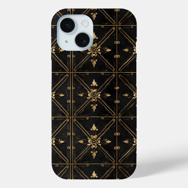 Dark Square Pattern Case-Mate iPhone Hülle (Rückseite)
