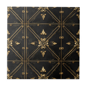 Dark Square Pattern Fliese