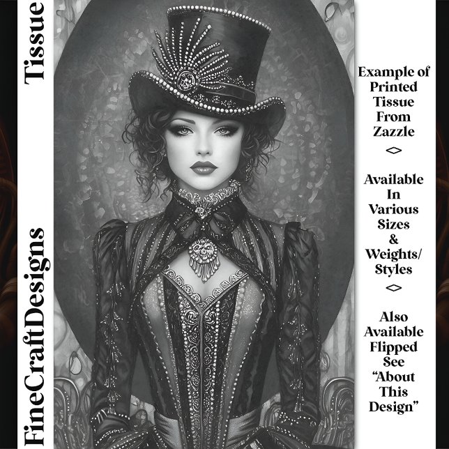 Dark Steampunk Lady Ringmaster DN7LF Decoupage Seidenpapier (Von Creator hochgeladen)