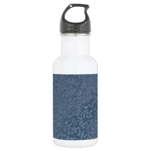 Dark Steel Blue Icy Crystals Trinkflasche