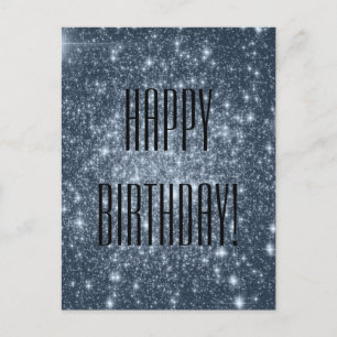 Dark Steel Blue Stars Postkarte