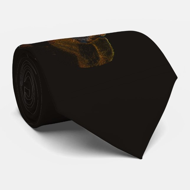 Dark Surreal Labrador Retriever Design Krawatte (Gerollt)