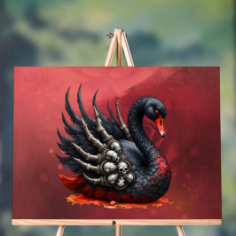 Dark Swan of Bones – Gothic Elegance Acrylschild