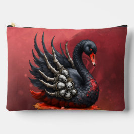 Dark Swan of Bones – Gothic Elegance Zubehörtasche