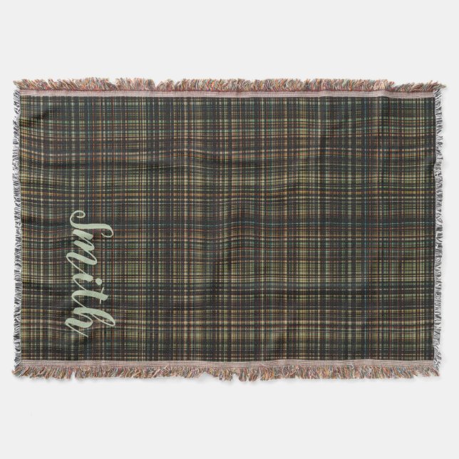 Dark Tartan (Kariert) Custom Decke (Vorderseite)