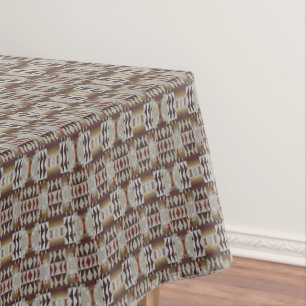 Dark Taupe Red Brown Tan Gray Beige Tribal Art Tischdecke