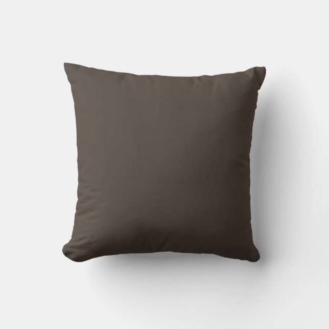 Dark Taupe Solid Color Background Kissen (Vorderseite)