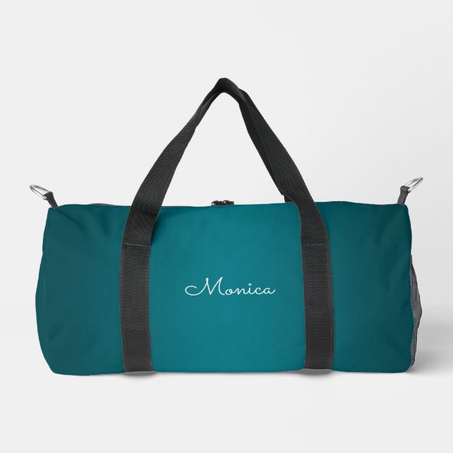 Dark Turquoise Ombre Duffle Bag (Vorderseite)