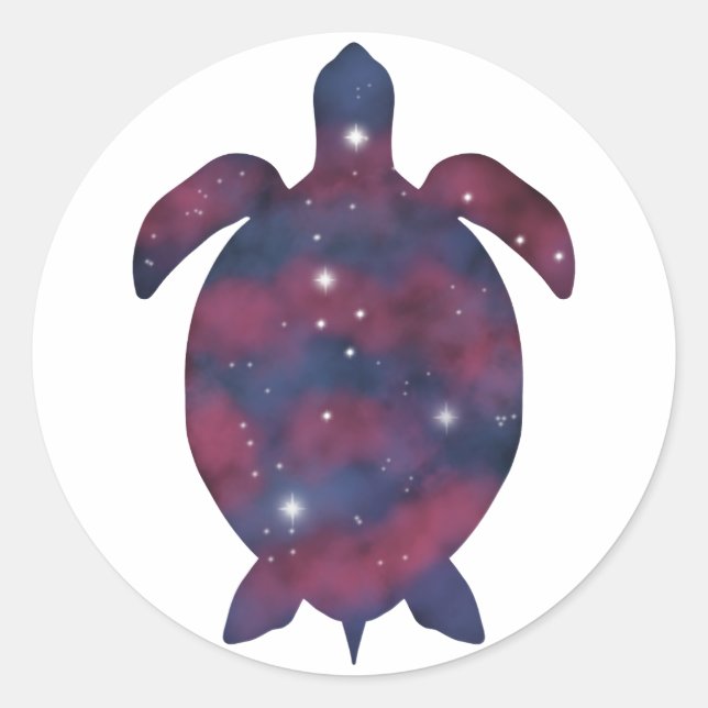 Dark Turtle Starscape Sticker (Vorderseite)