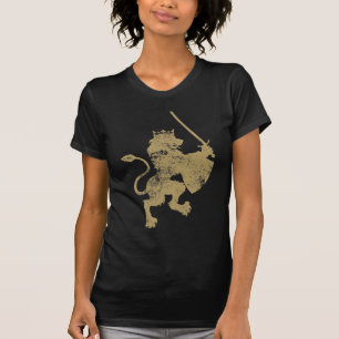 Dark Twofer T-Shirt grunge de lion du Roi Ladie's