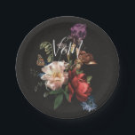 Dark und Moody Rembrandt Floral Pappteller<br><div class="desc">Elegant Rembrandt inspirierte die holländische Blumenmeisterschaft mit botanischem Arrangement vor dunklem Hintergrund. Viele passende Artikel auf diesem!</div>