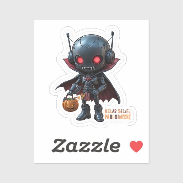 Dark Vampire Robot Vinyl Futuristic Halloween Deko Aufkleber (Blatt)