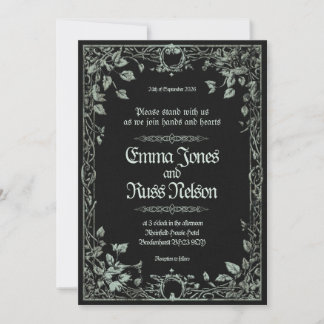 Dark Viking Norse Wedding Invitation Einladung