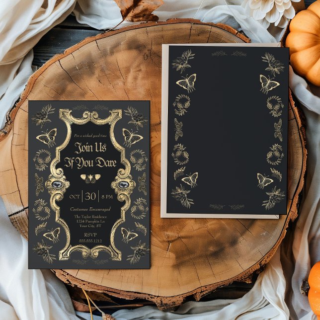 Dark Viktorianisch Gothic Adult Halloween-Party Einladung (Von Creator hochgeladen)