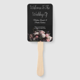 Dark Vintag burgundy Floral Wedding Fächer