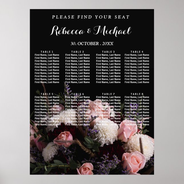 Dark Vintag Floral Poster (Vorne)